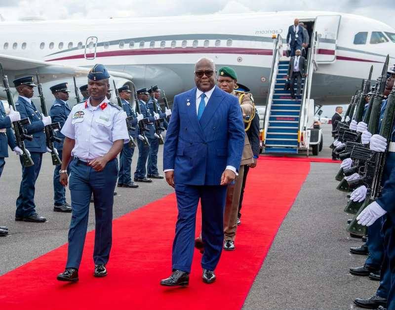 Félix Tshisekedi à son arrivée à Nairobi pour le Sommet Africa Forward